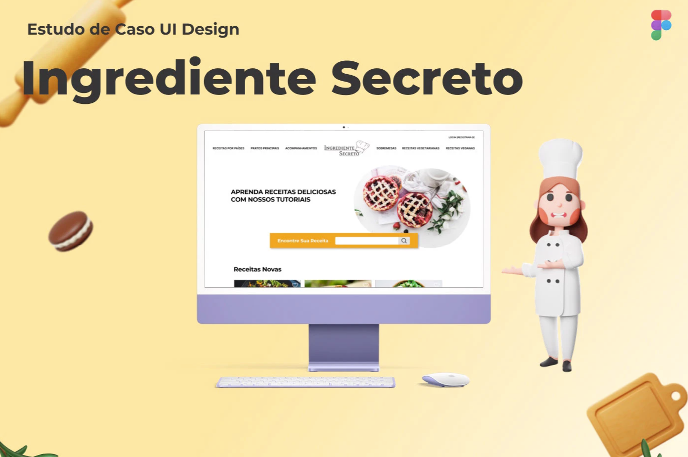 Mockup do site Sempre Primavera em uma tela de um computador de mesa mac