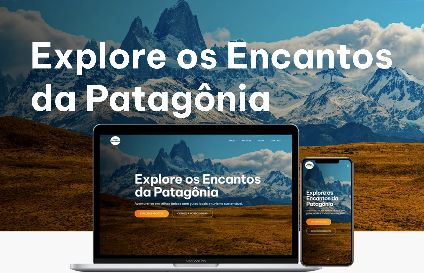 Mockup do site Sempre Primavera em uma tela de um computador de mesa mac